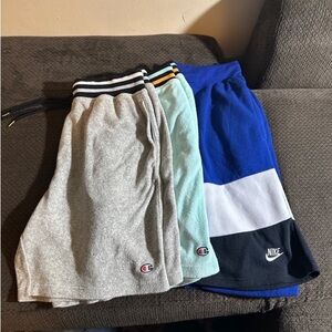 Champion and Nike Athletic Shorts Set